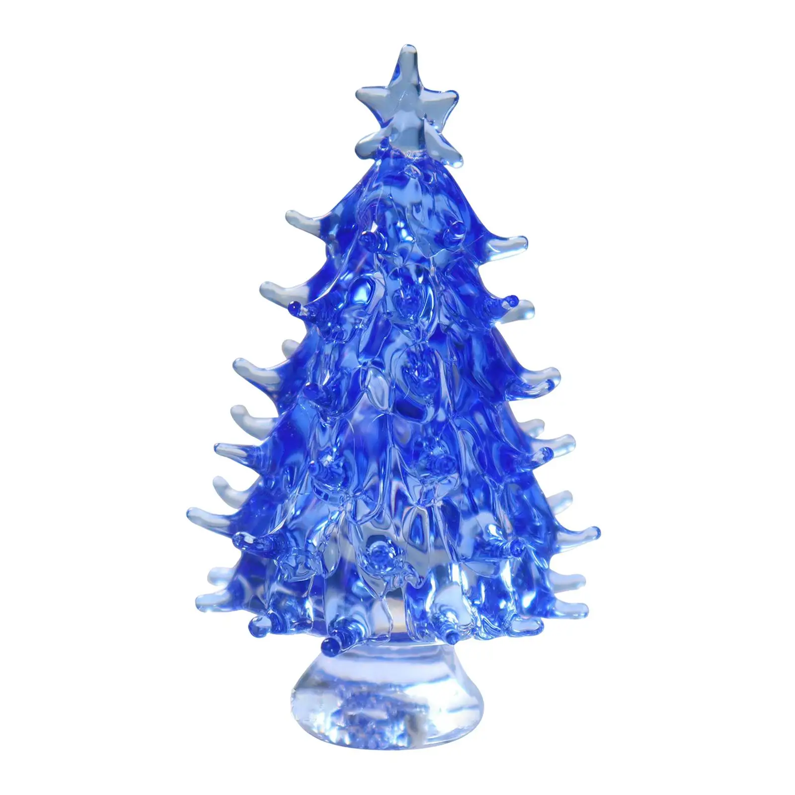Small Crystal Christmas Tree Figurine Ornament for Christmas Holiday Decor