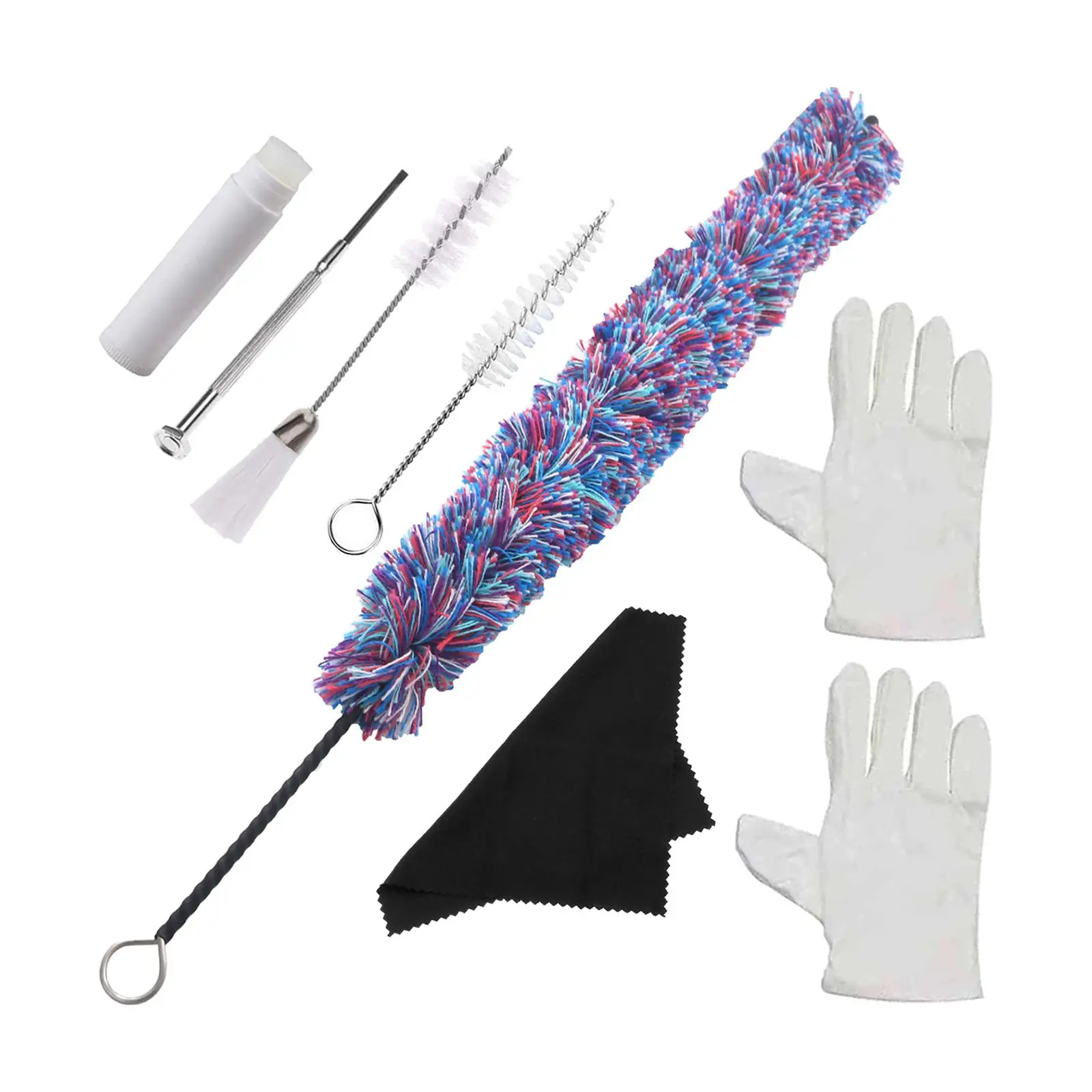  Flute Cleaner Care Cleaning Kit, Maintenance Kit, Cork ,Swab,Cleaning Cloth,Cleaning Brush,Cleaning Rod,and Gloves Set