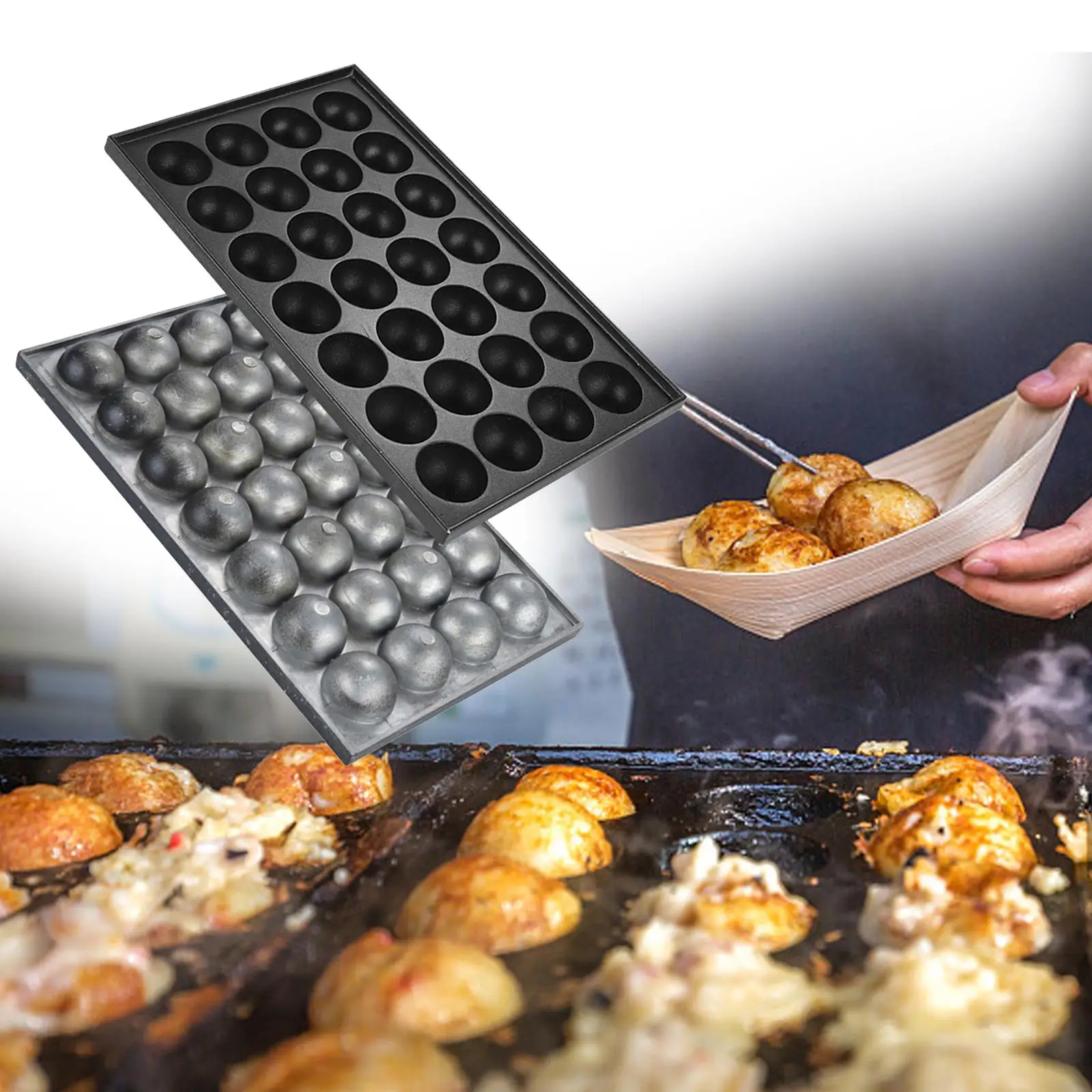 28 Holes Meatball Plate Multipurpose Baking Maker Japanese for Store