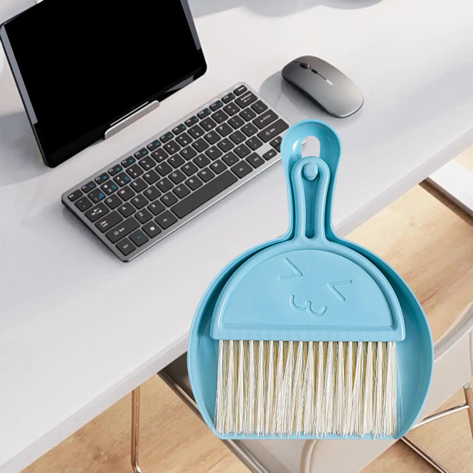 Small Dustpan and Brush Hand Broom Sweeping Tool for Table Sofa Office