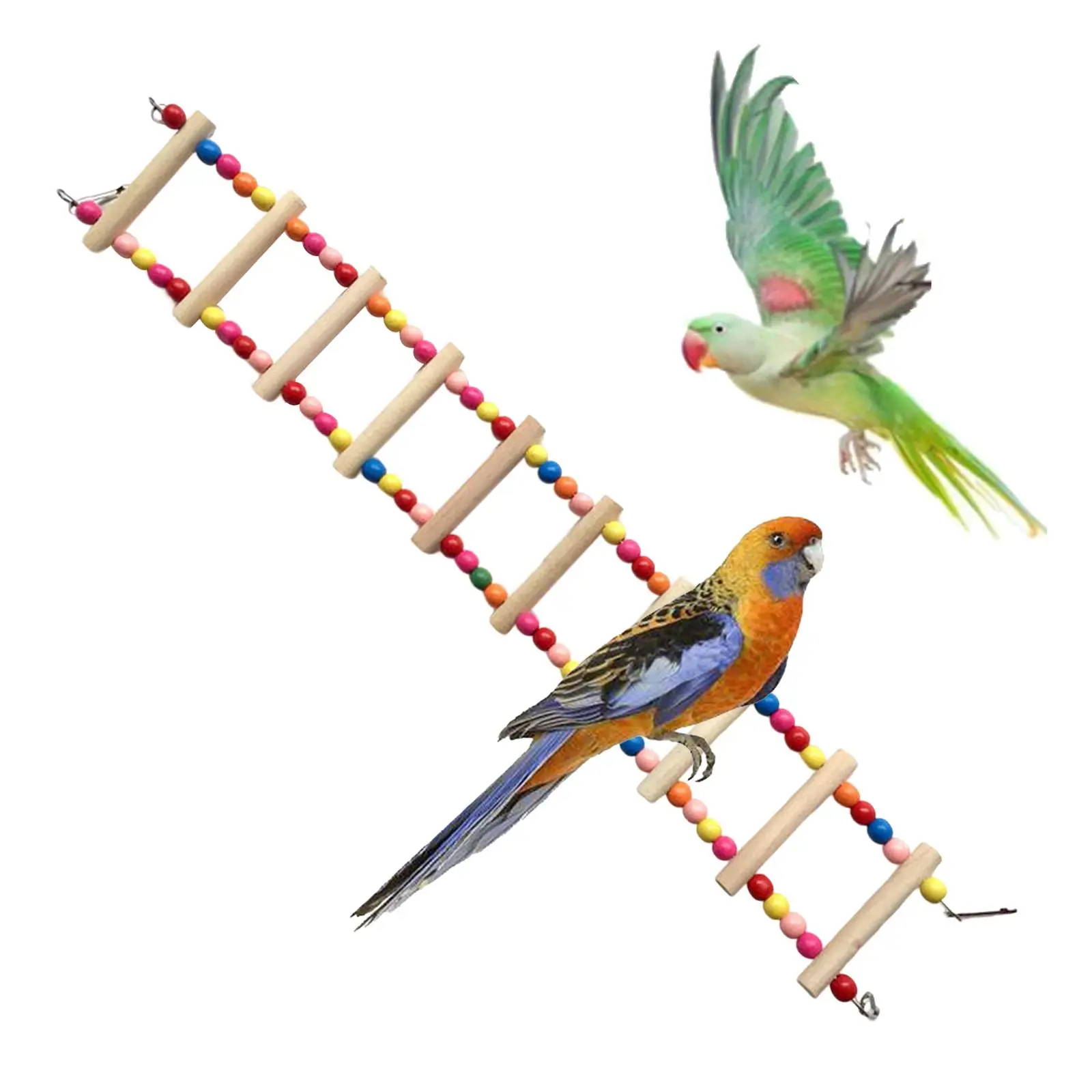 Multicolor Bird Ladder Parrots Swing Climbing Encourages Foot Exercise for Cockatiels Perch Budgie