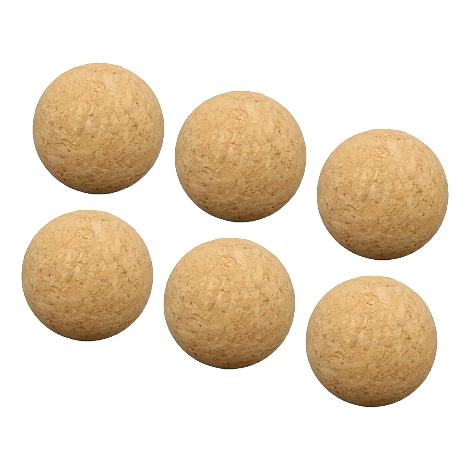 6Pcs 36mm Table Football Cork Wood Foosball Table Soccer Football Machine Replacement Accessories