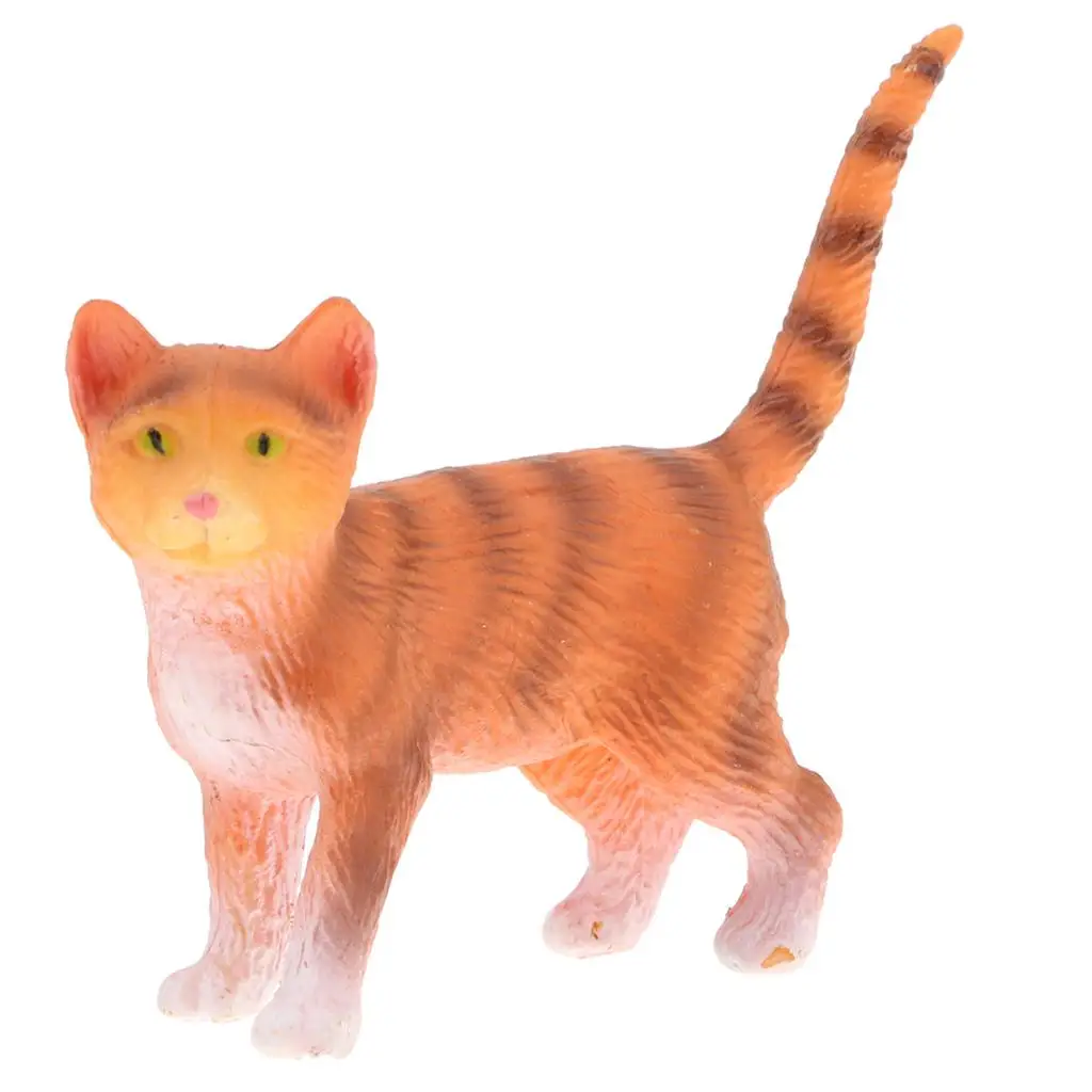     Orange   Cat   Model   Action   Figure   Kids   Educational   Toy   Gift 