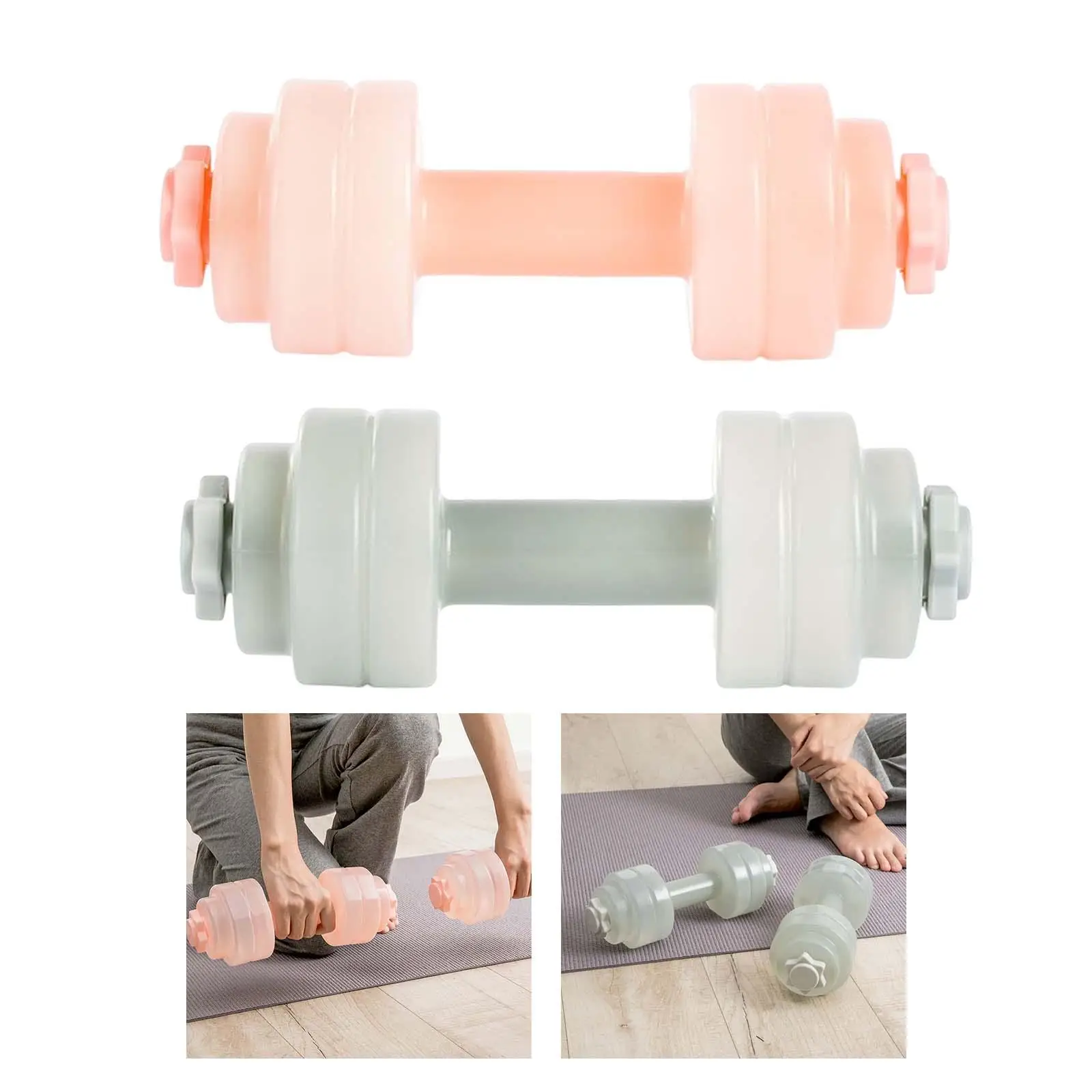 2.2lb Water Filled Dumbbell Water Dumbbells Weights, Portable Body Building Office