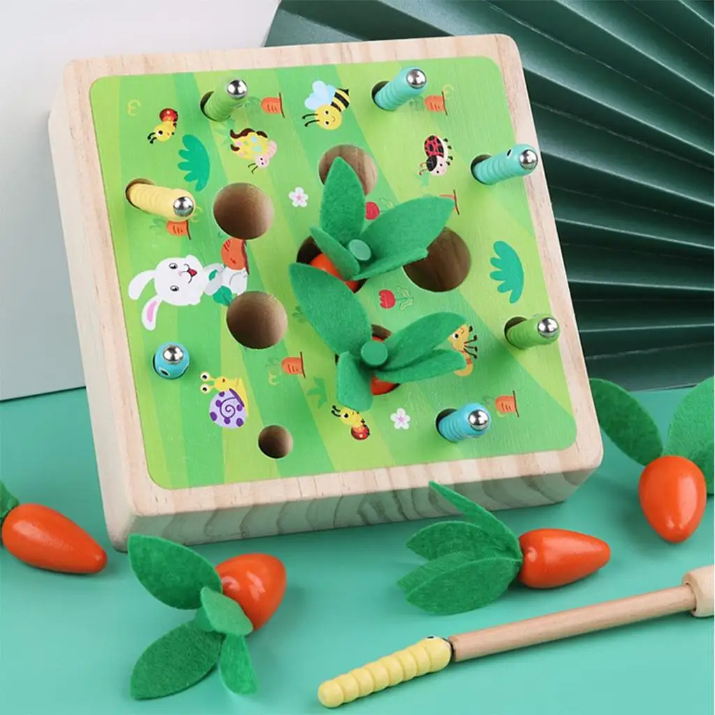 Wooden Montessori Toy Insect Color Recognition Box Matching for Home 