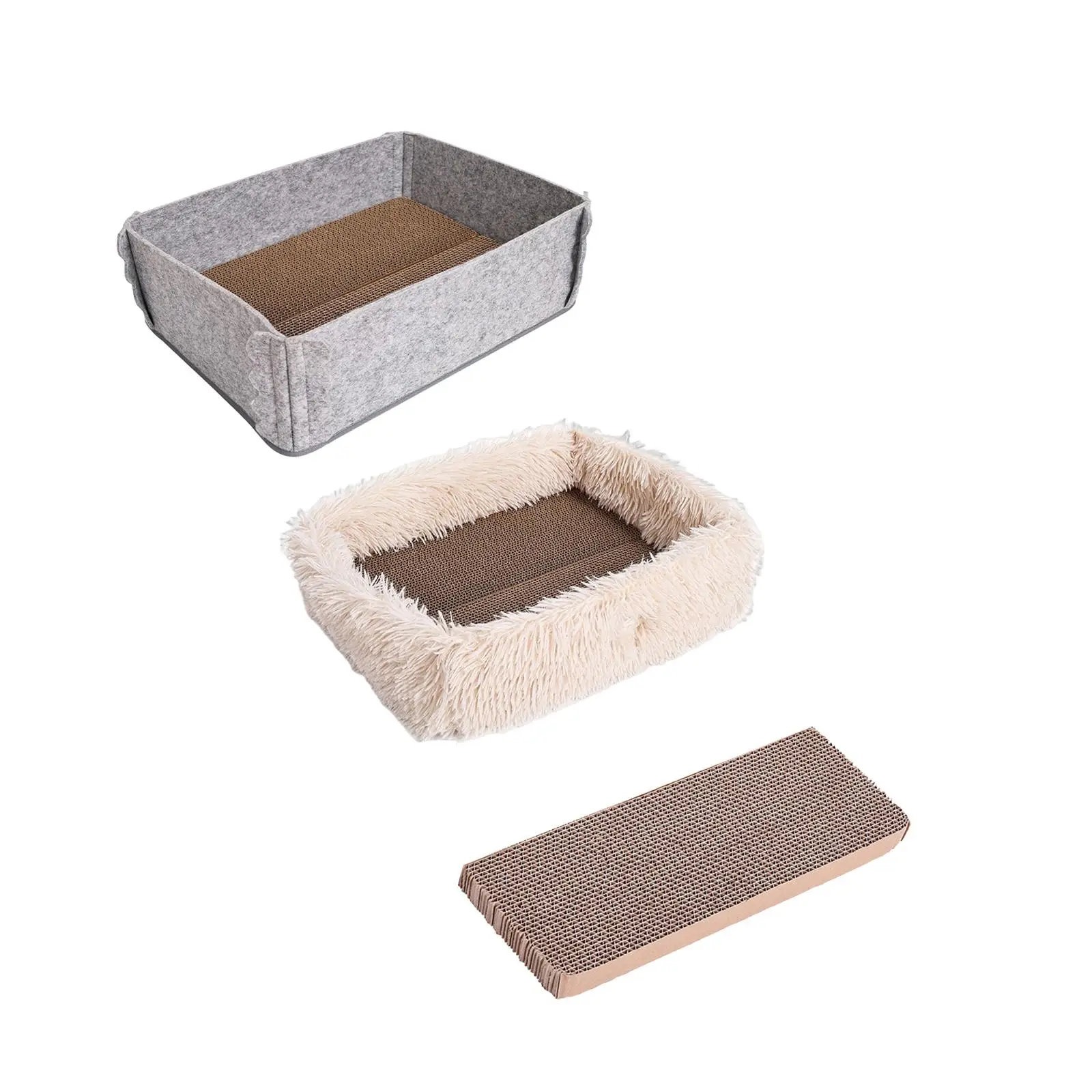 Foldable Pet Cat Scratcher Corrugate Paper for Small Medium Large Cats Training Toy Grinding Claw Wear Resistant Mat Scratch Bed