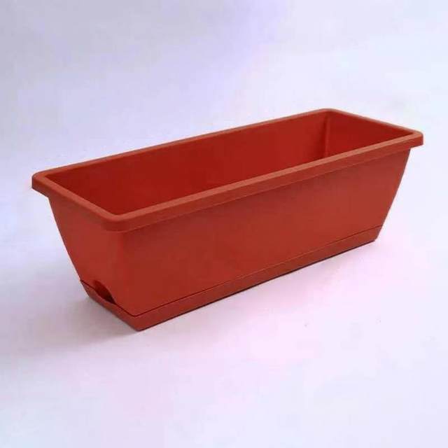 Selbstbewässernder Kräuterpflanzkasten Für Die Fensterbank – Rechteckig, 27x13.5x12 Cm, In Grün, Orange Oder Braun