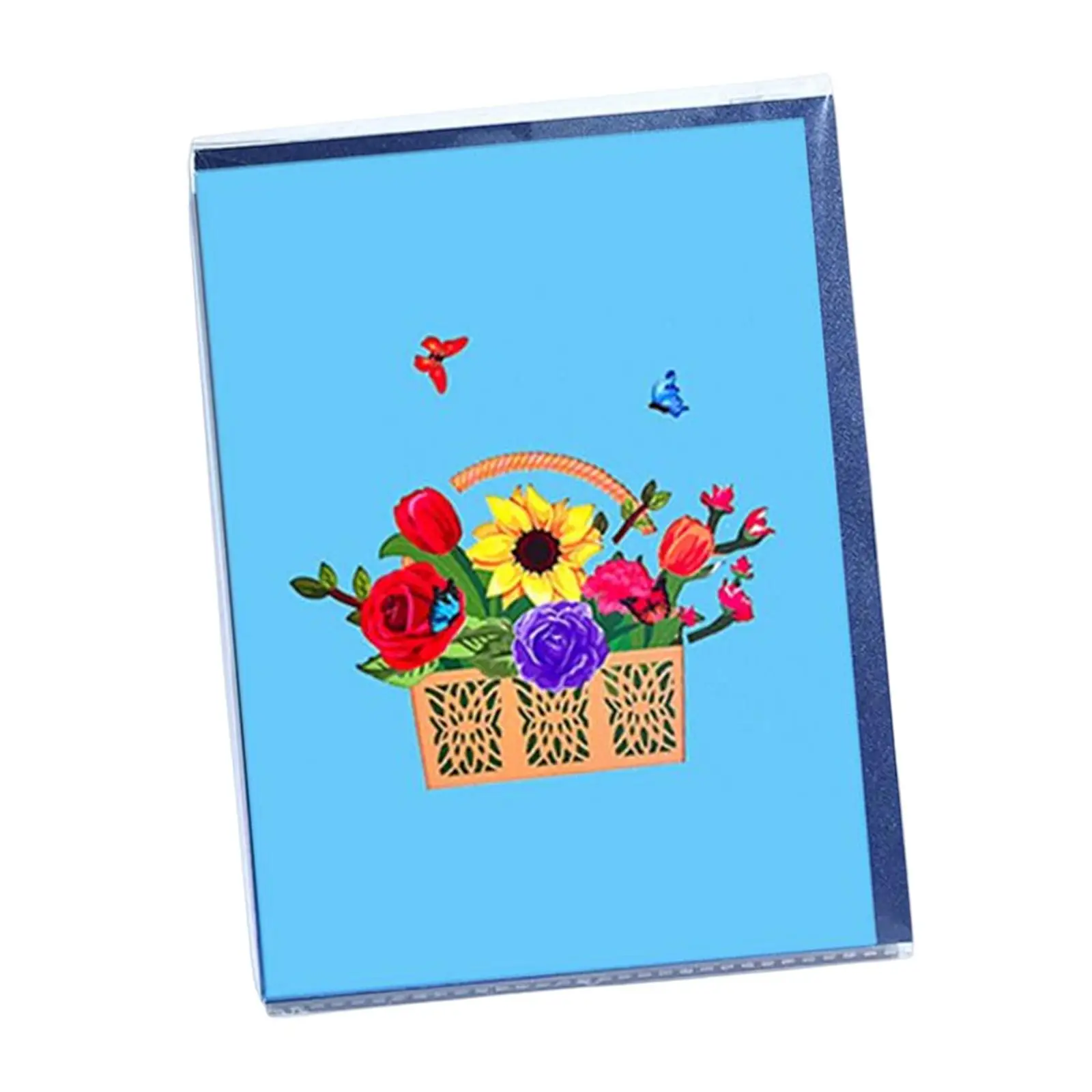 Flower Basket Pop up Card 3D Flower Card Pop up Flower Card for Thanksgiving