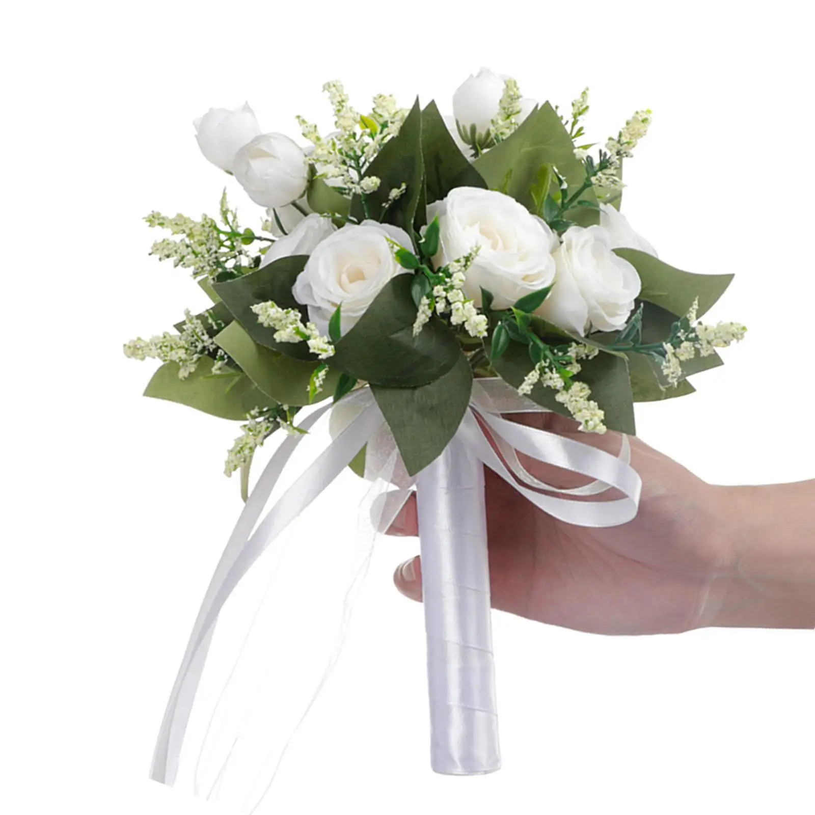 Artificial Bridal Wedding Bouquets Rose Flower Floral Silk Cloth Artificial Flowers for Home Outdoor party