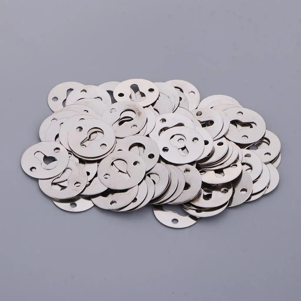 100pcs 23mm Metal Keyhole Hangers Fasteners for Photo Picture Frame Canvas Art Supplies Picture Frame Bracket Corner Brace Plate
