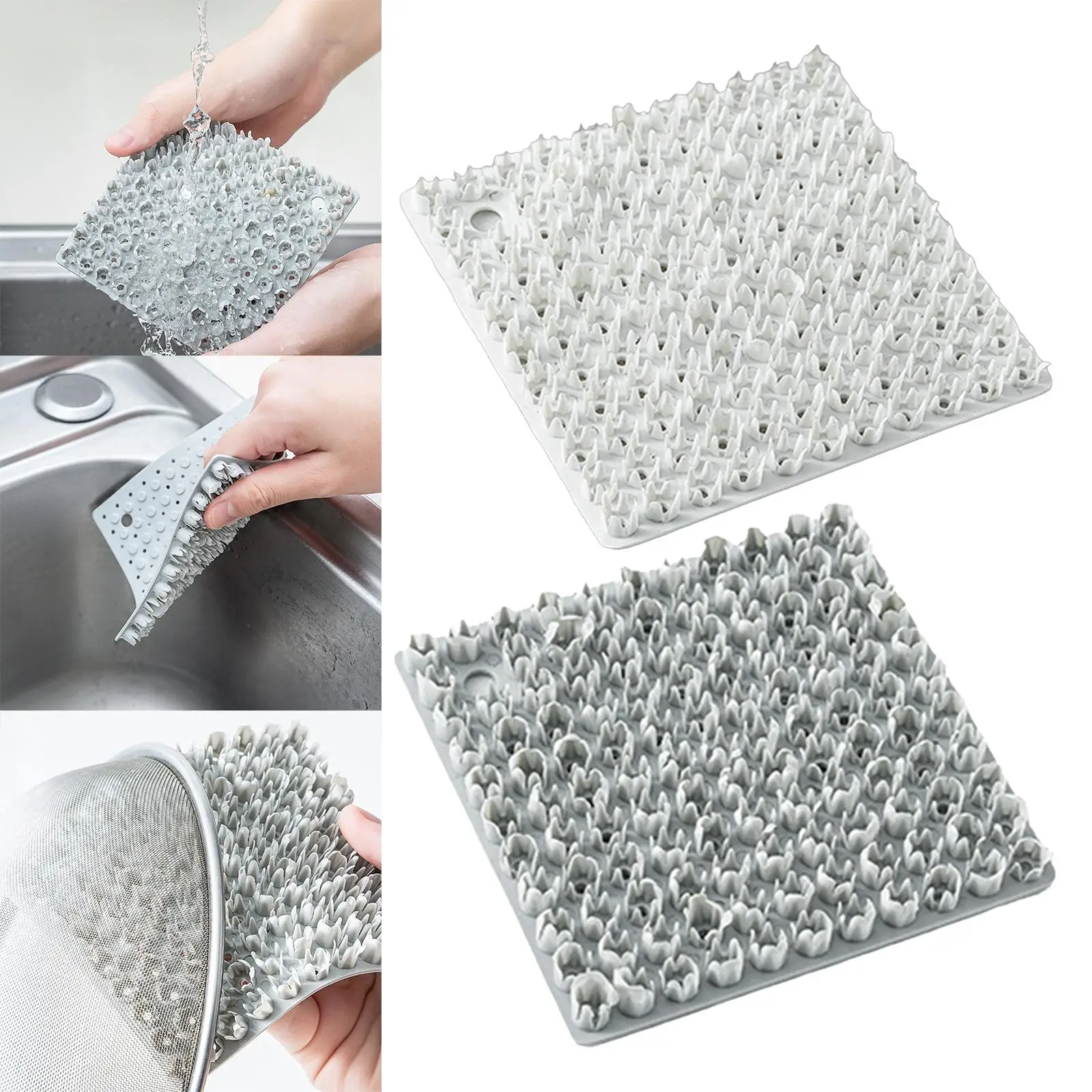 Multi Function Vegetable Fruit Brush Kitchen Accessories Insulation Pads Accessoies Supply Tool for Pot Bathroom Sink Dishes Pan