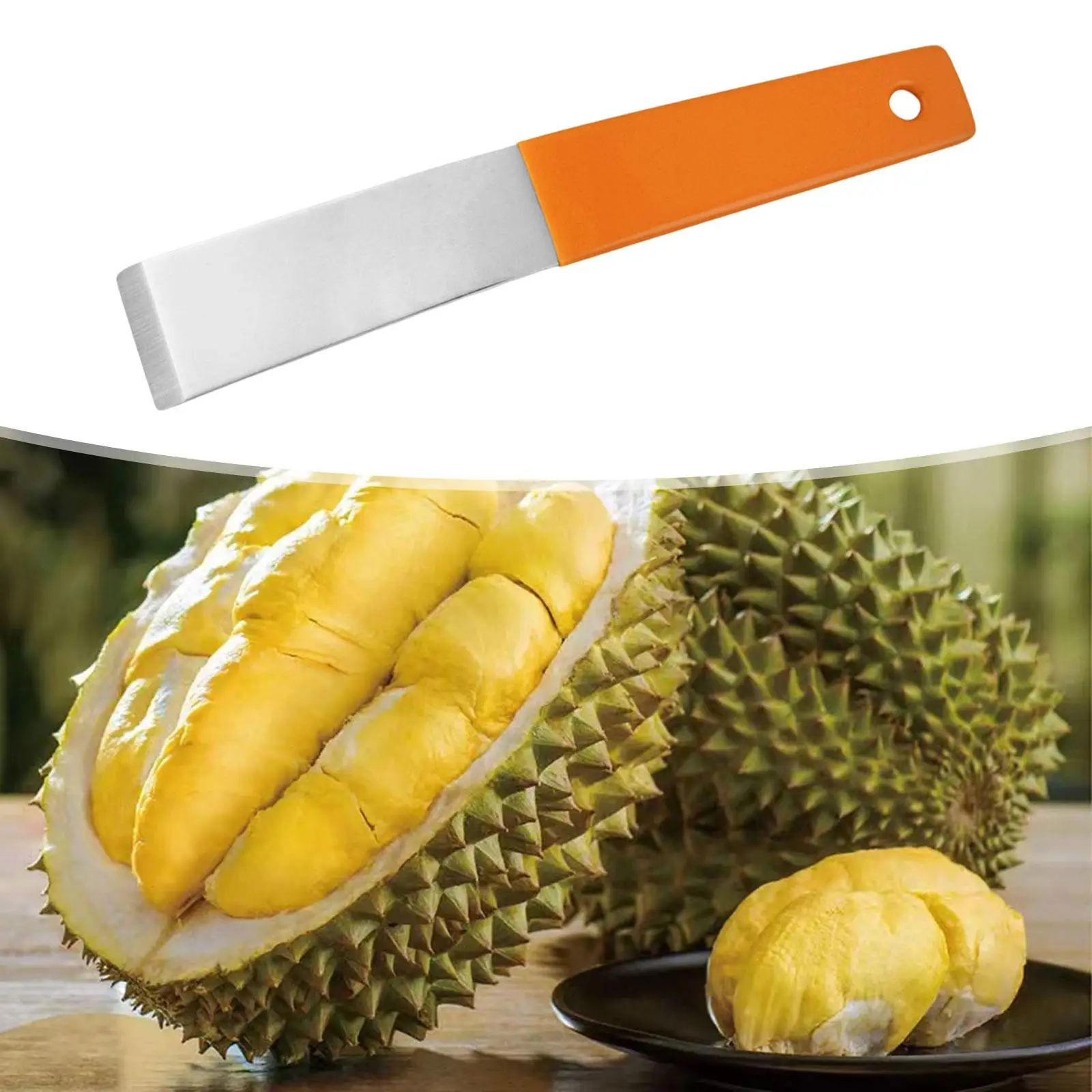 Durian Opener Cutter Durable 7.87`` Easily Opening Manual Durian Shelling Machine for Kitchen Cooking Camping Fruits Shop Tool