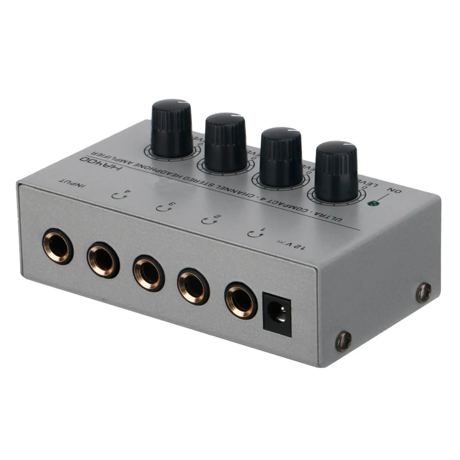 4 Channel Headphone Amp Sound Mixer Clear Sound Desktop Amp Stereo Compact for sound Reinforcement Home Recording Studio