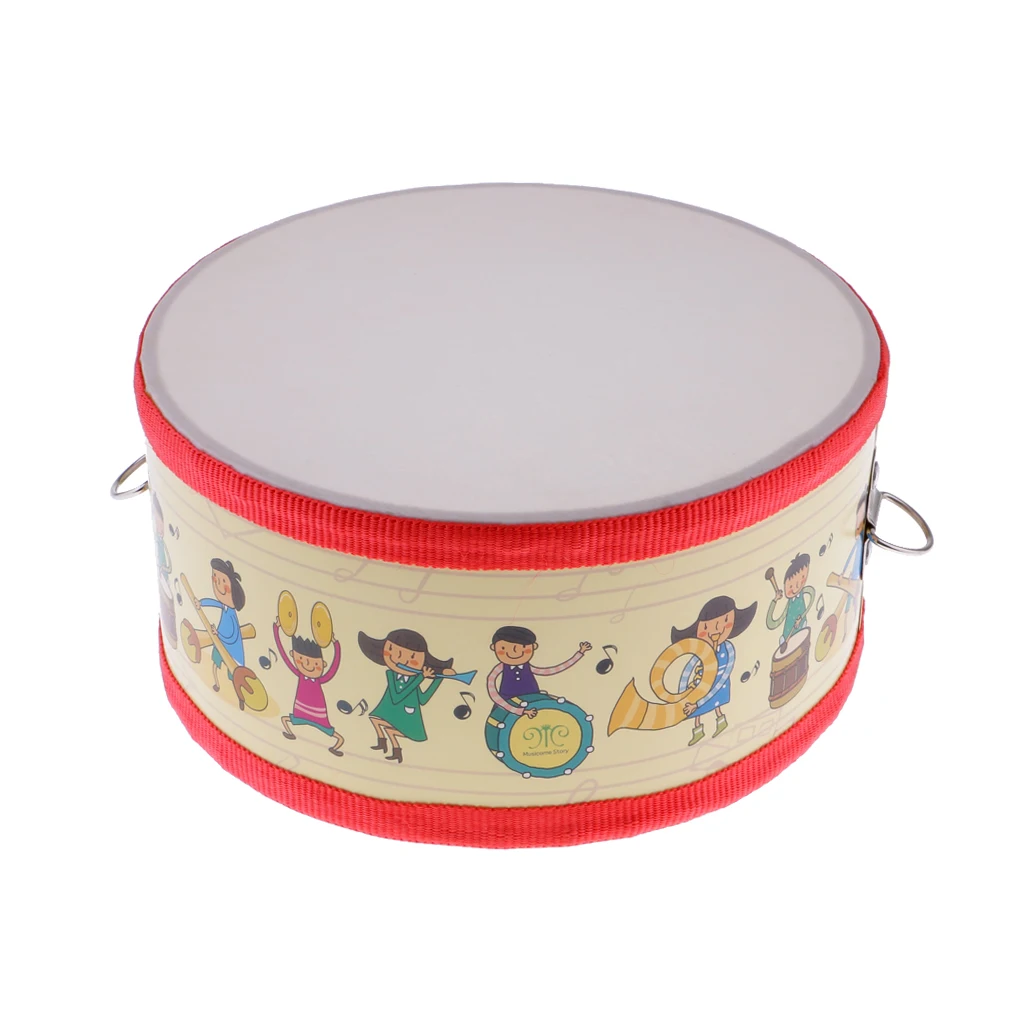 Mini Snare Drum W/ Wooden Sticks Belt For Kids Musical Toys 20.2 X 10cm