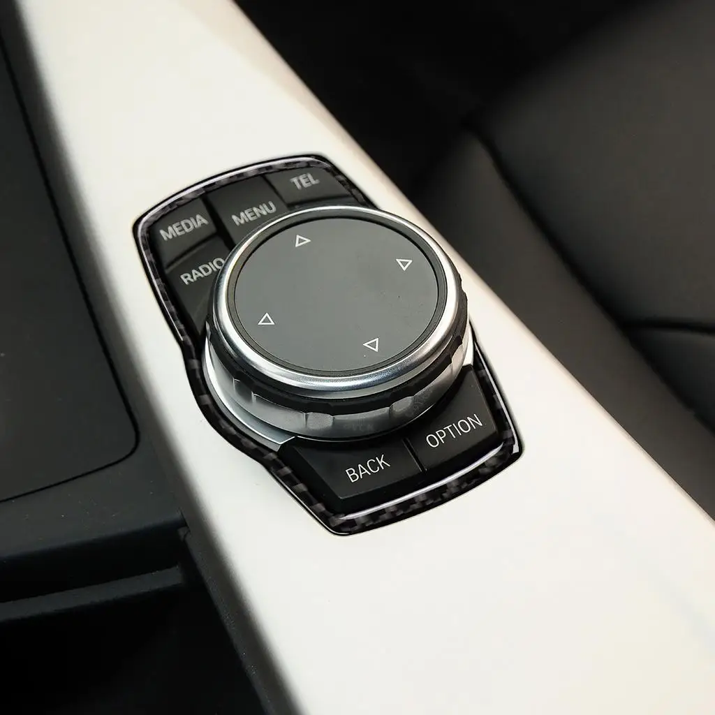 Decor Multimedia Button Knob Cover Trim For BMW F10 F20 F30 F34 F07 F25