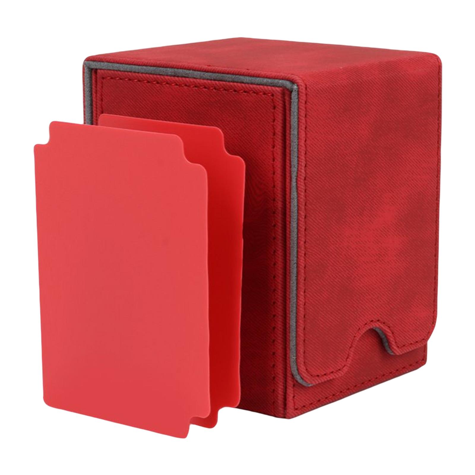 Leather Deck Case Card Saver Card Holder Card Organization Box for Game Card Large Size Fit 100 Sleeved Cards