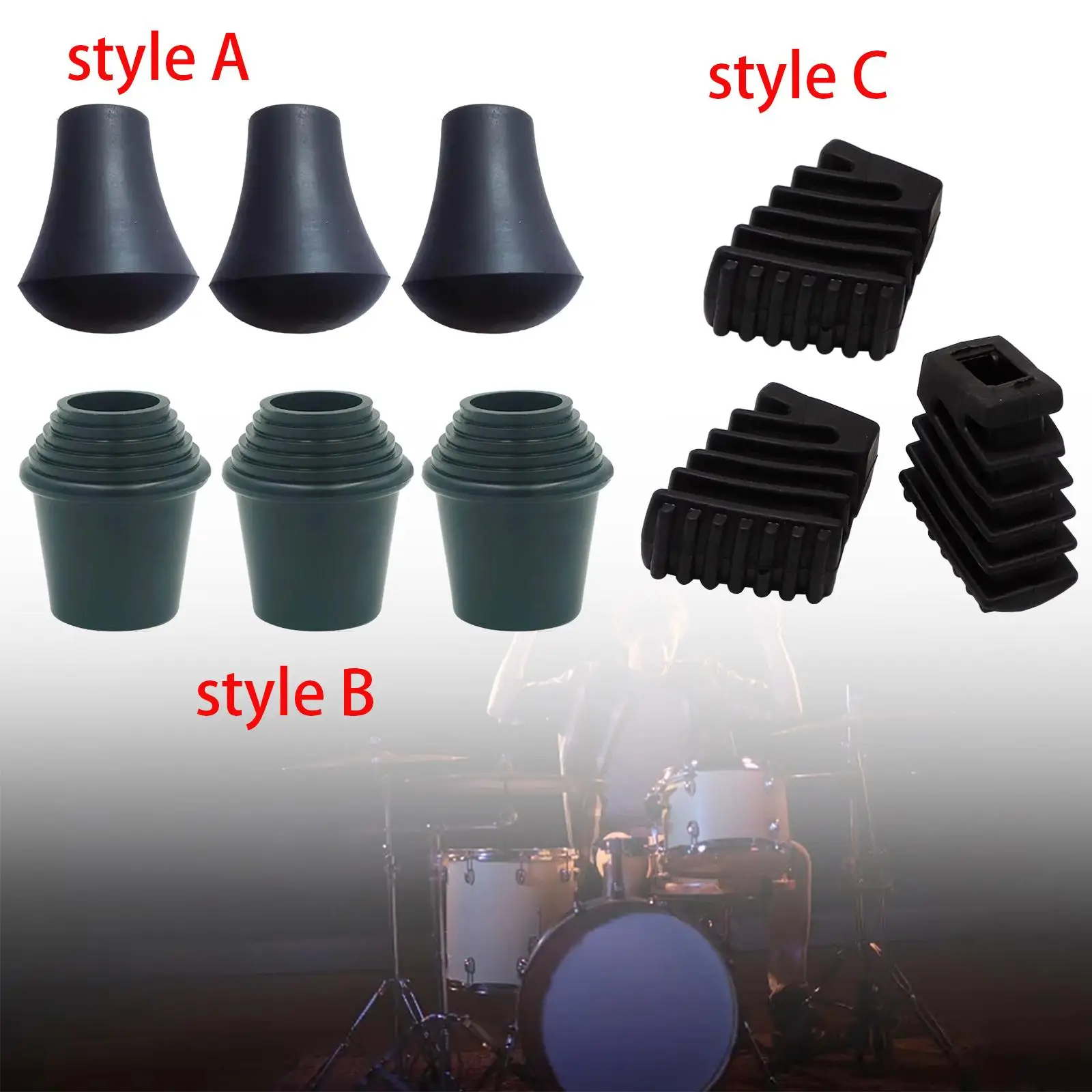 3Pcs Bass Drum Leg Feet Lightweight Percussion Instrument Direct Replaces Drum Feet Threaded Feet Drum Leg Tip Percussion Parts