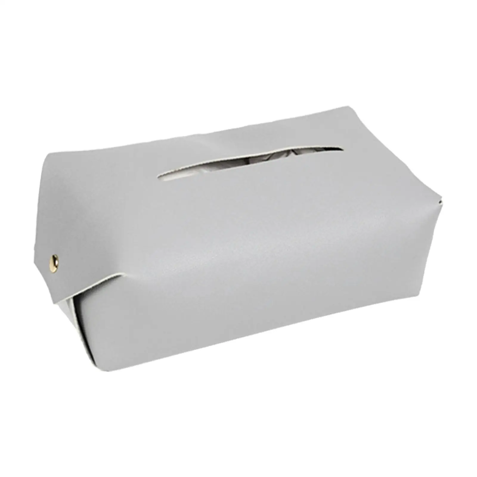 PU Leather Tissue Box Cover Case for Vanity Countertop Living Room Table