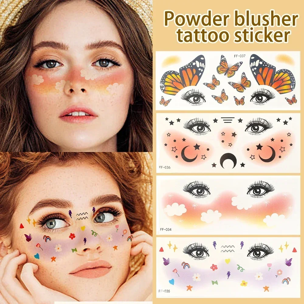 Best of Blush Face Tattoo Stick No Irritation Disposable Cute Blusher Love Sweet Decorative Stickers Environmentally Waterproof Tattoos Reviews & Tips