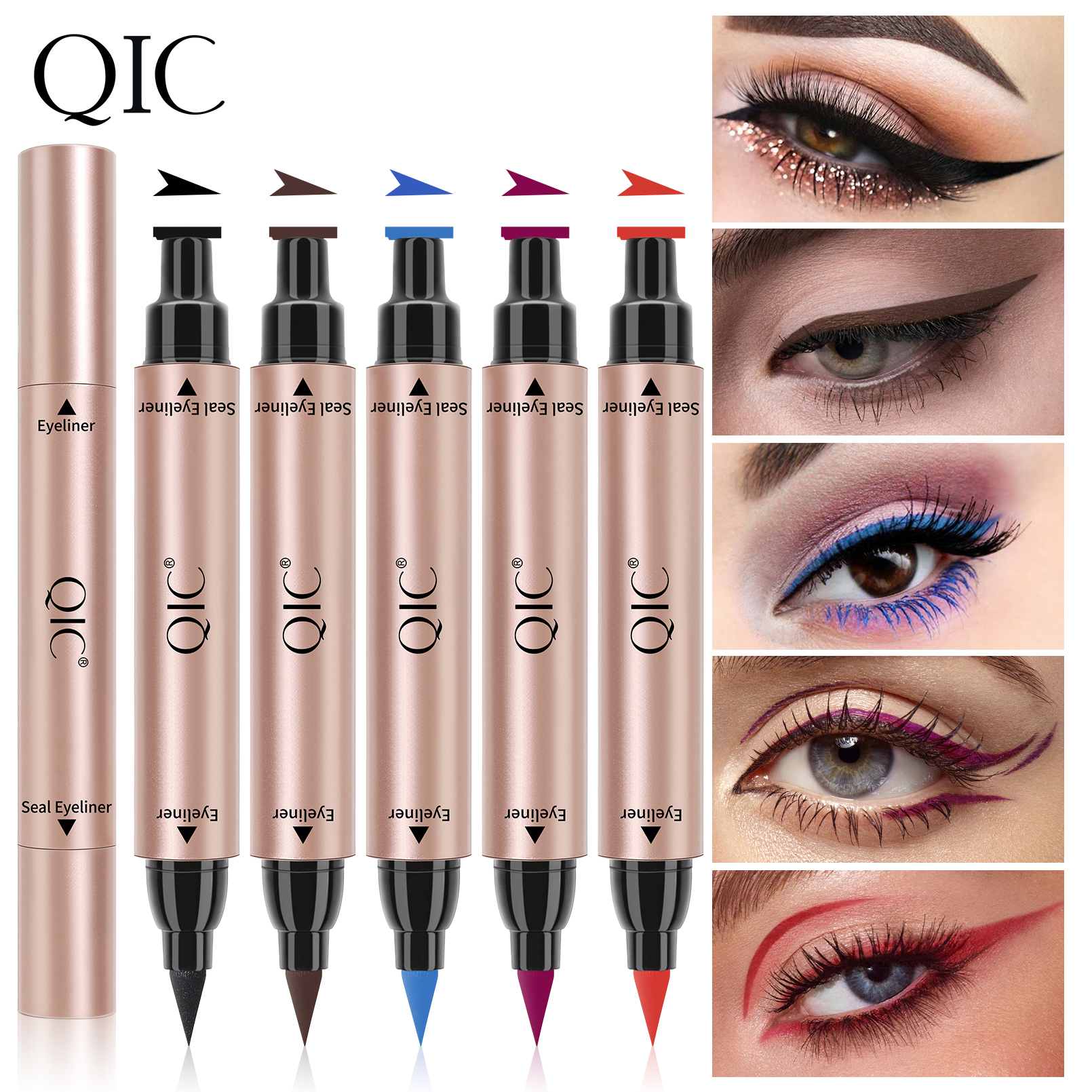 Best of Colour Eyeliner Stamp Seal Pen Long Lasting Waterproof Blue Eye Liner Liquid Black Pencil Make-up For Women Cosmetics Tool Reviews & Tips