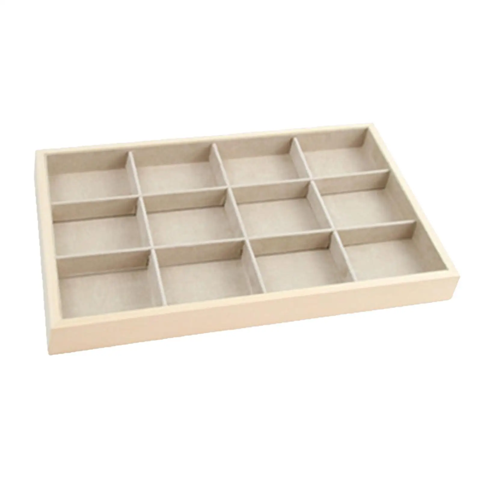 Stackable Jewelry Tray Inserts Storage Display Organiser Container Box Wood for Necklace Bracelet Charms Diamond Beads Ring