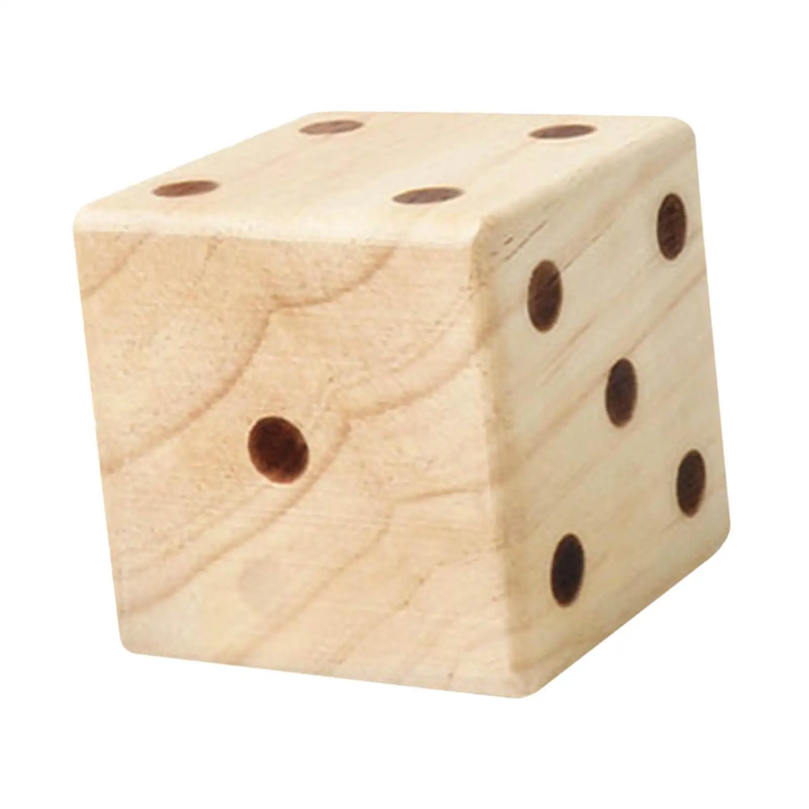 Giant Wooden Yard Dice 7cm/2.36inch Smooth Edge Lightweight Role Playing Dice for Outdoor Indoor Beach Kids Family Adults