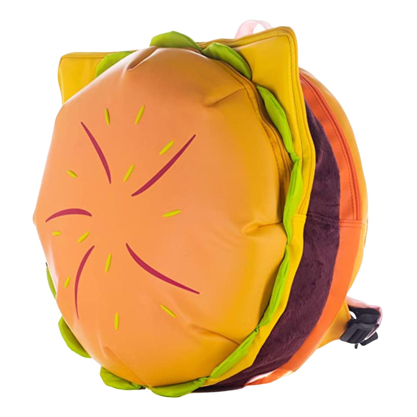 PU Cheeseburger Mochila Sudent Grande Capacidade Bag