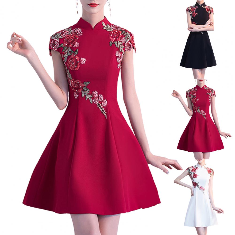 2022 novas mulheres cheongsam vestido estilo chinês