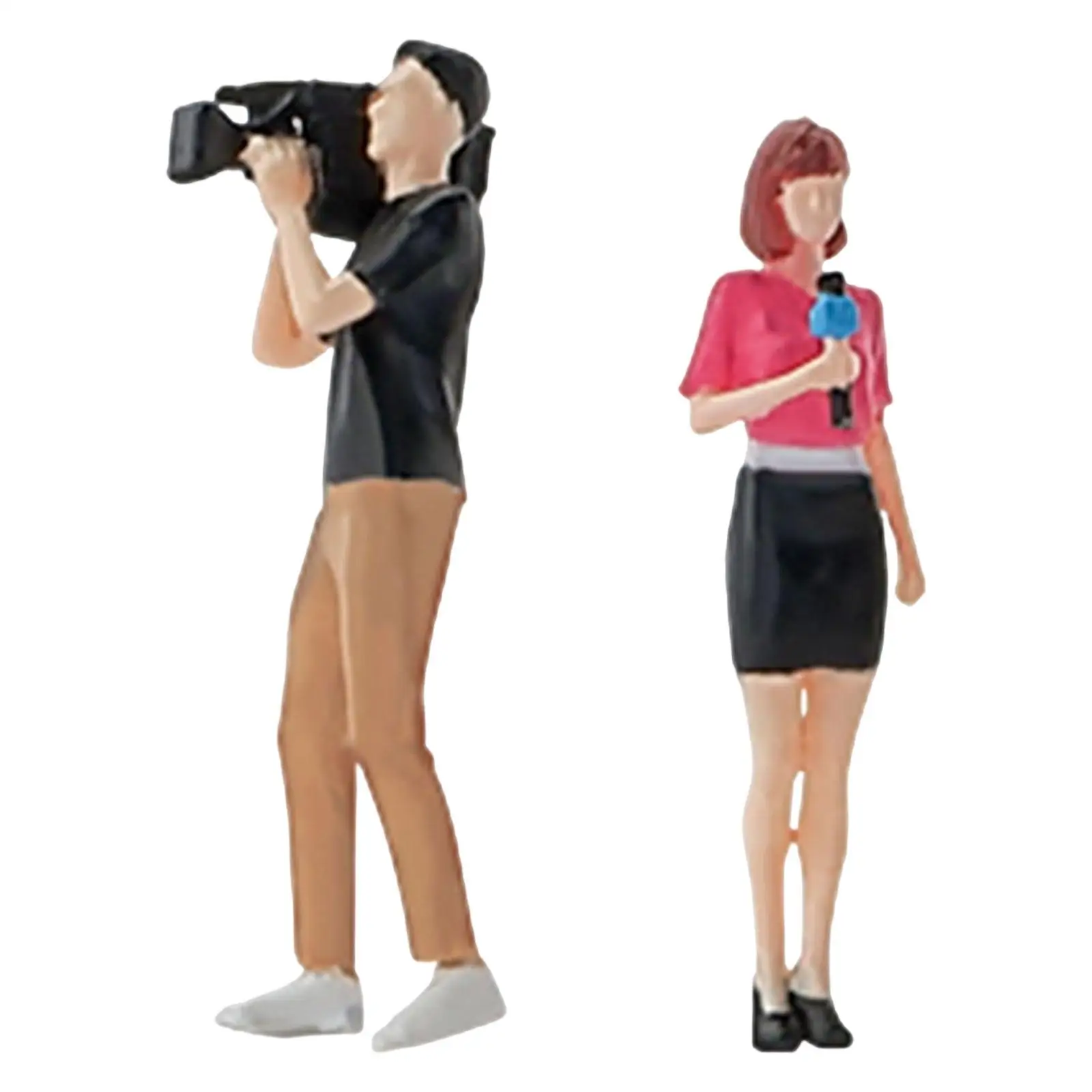 1/64 Models People Figures Collection People Model Female Reporter Decor