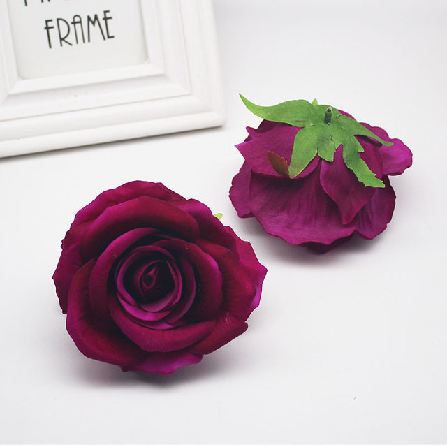 10 grandi teste di fiore grandi rose di velluto per la creazione di fiori  vintage artificiali di qualità Wedding Decor artigianato fai-da-te Rose  finte -  Italia