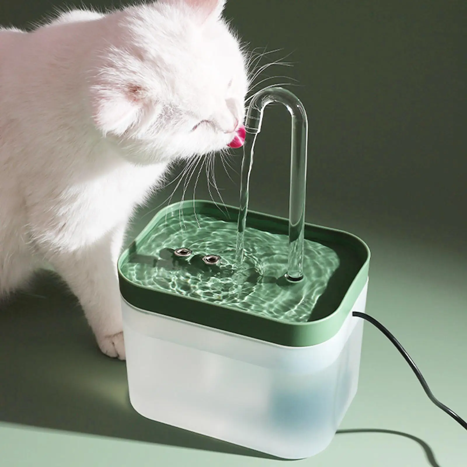 1.5L Pet Cat Water Fountain Quiet Easy to Clean USB Electric Drinking Water Bowl for Multiple Pets Rabbits Dogs Cats