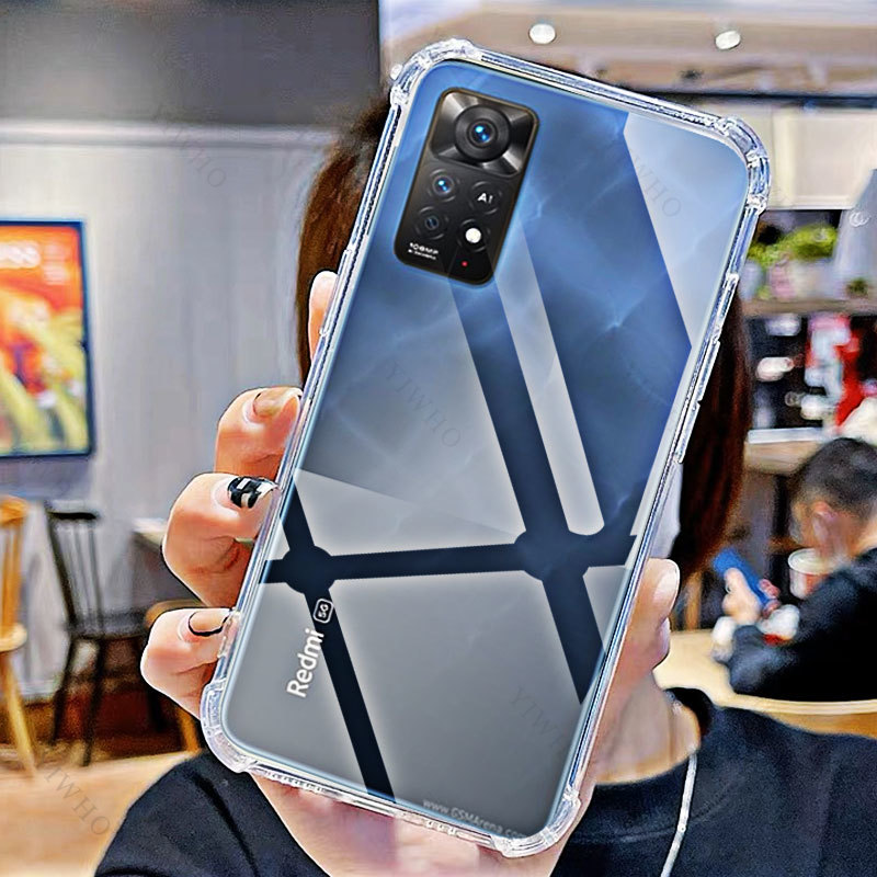 حافظة لهاتف شاومي ريدمي نوت 11 برو ، 5G ، HD شفاف ، 6.67 بوصة ، 21091116I