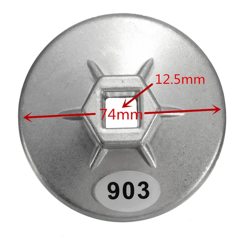 Ölfilterschlüssel 74 mm 14 Zähne Aluminium-Steckschlüssel-Entferner-Werkzeug für BMW für AUDI für Benz Ölfilterschlüssel Auto-Werkzeug – Detail 5