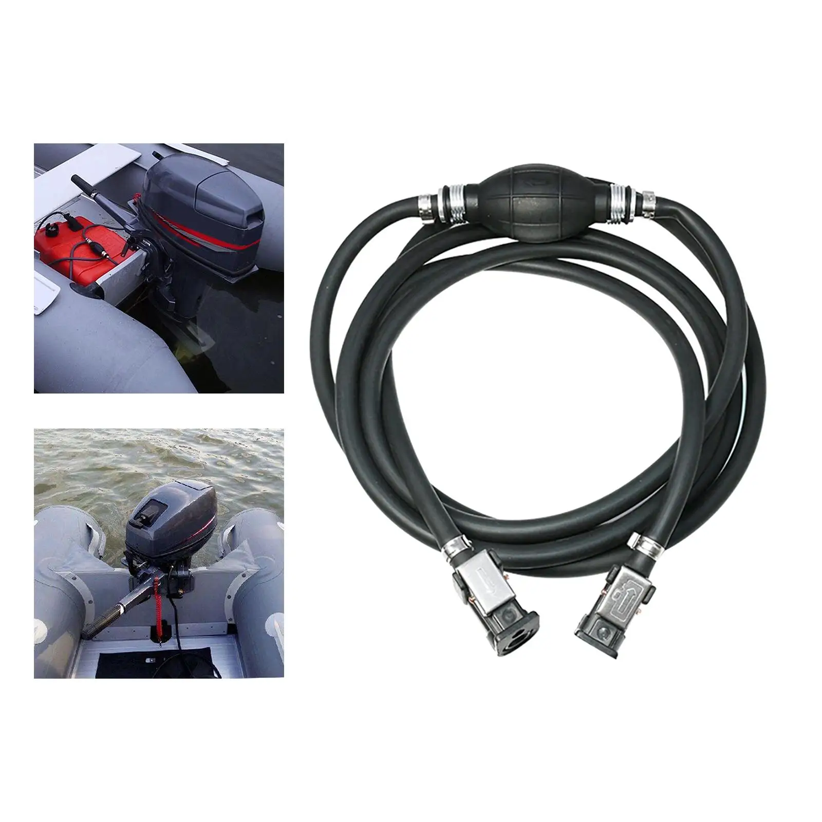 8mm Hand Pump 3.1M Boat Accessories Gas Hose  Connector Outboard  Bulb Assembly for Motor Vehicle Outboard Boat Marine
