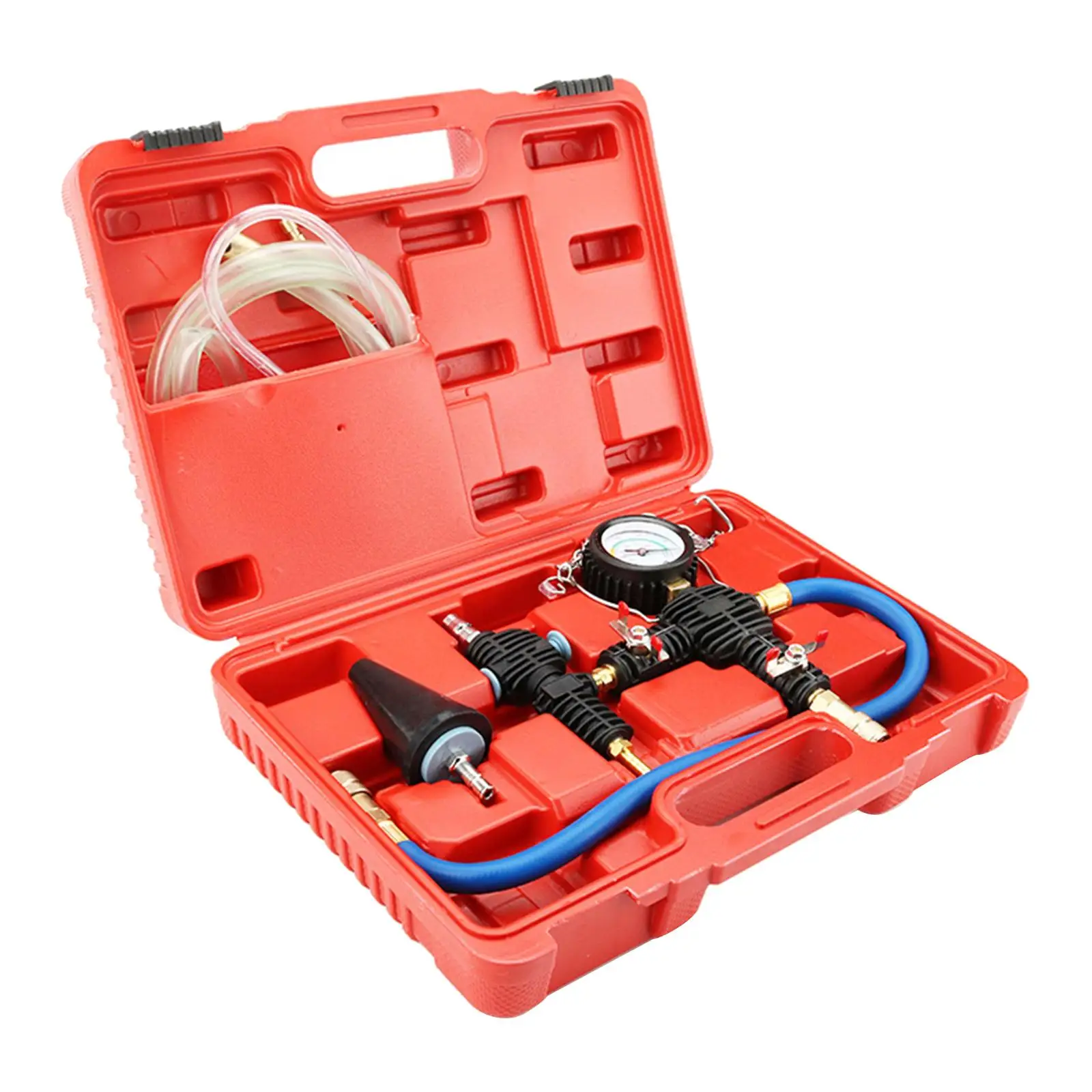 Auto Engine Cooling System Vacuum Purge Radiator Coolant Refill Tool Kit, Universal Replace Tool Set with Hose for Car 
