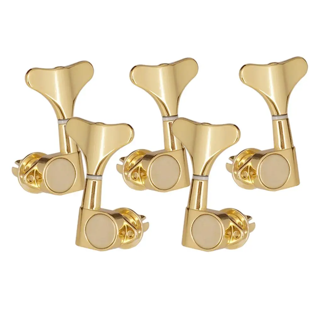 Pack of 5 Closed Tuning Keys Gold 3L 2R for Electric Bass Parts