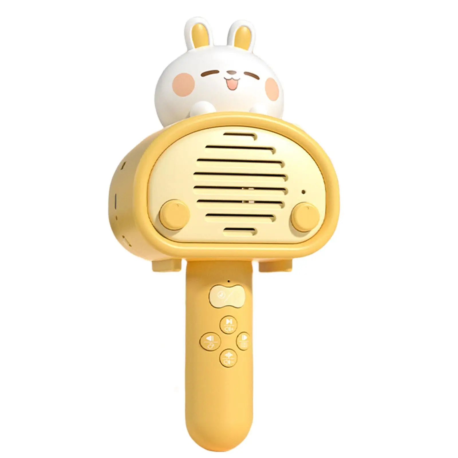 Kids Microphone Adjustable Volume Cute Rabbit Speaker Mic for Kids