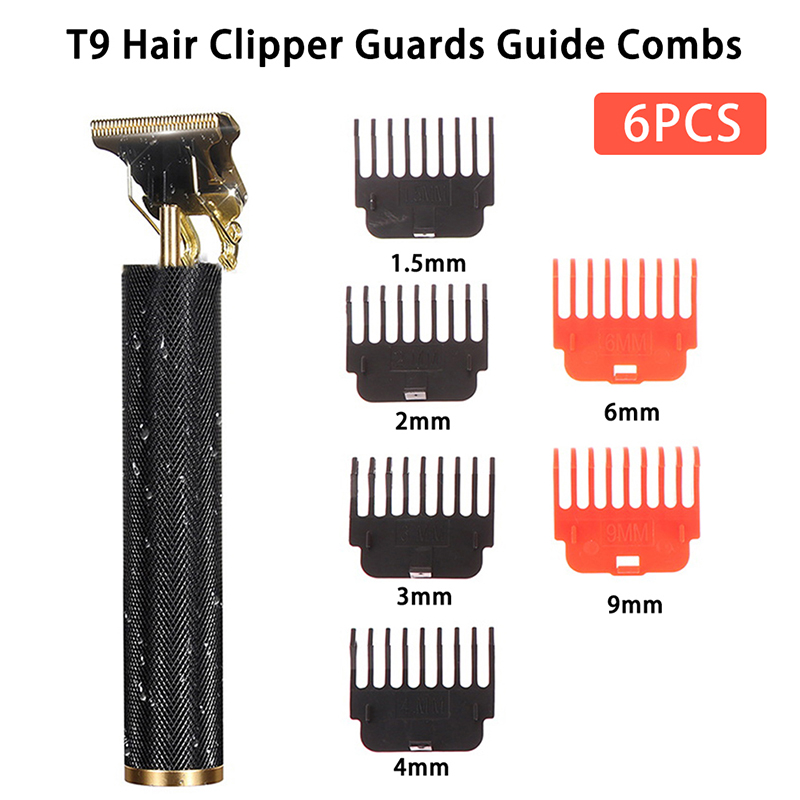 Description Picture 2 of item1 Set T9 Hair Clipper Guards Guide Combs Trimmer Cutting Guides Styling Tools Attachment Compatible 1.5/ 2/ 3/ 4/ 6/ 9mm