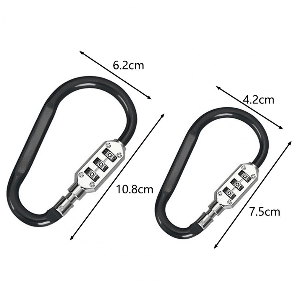 Title 1, Bicycle Anti-theft Lock Carabiner Password Alum...