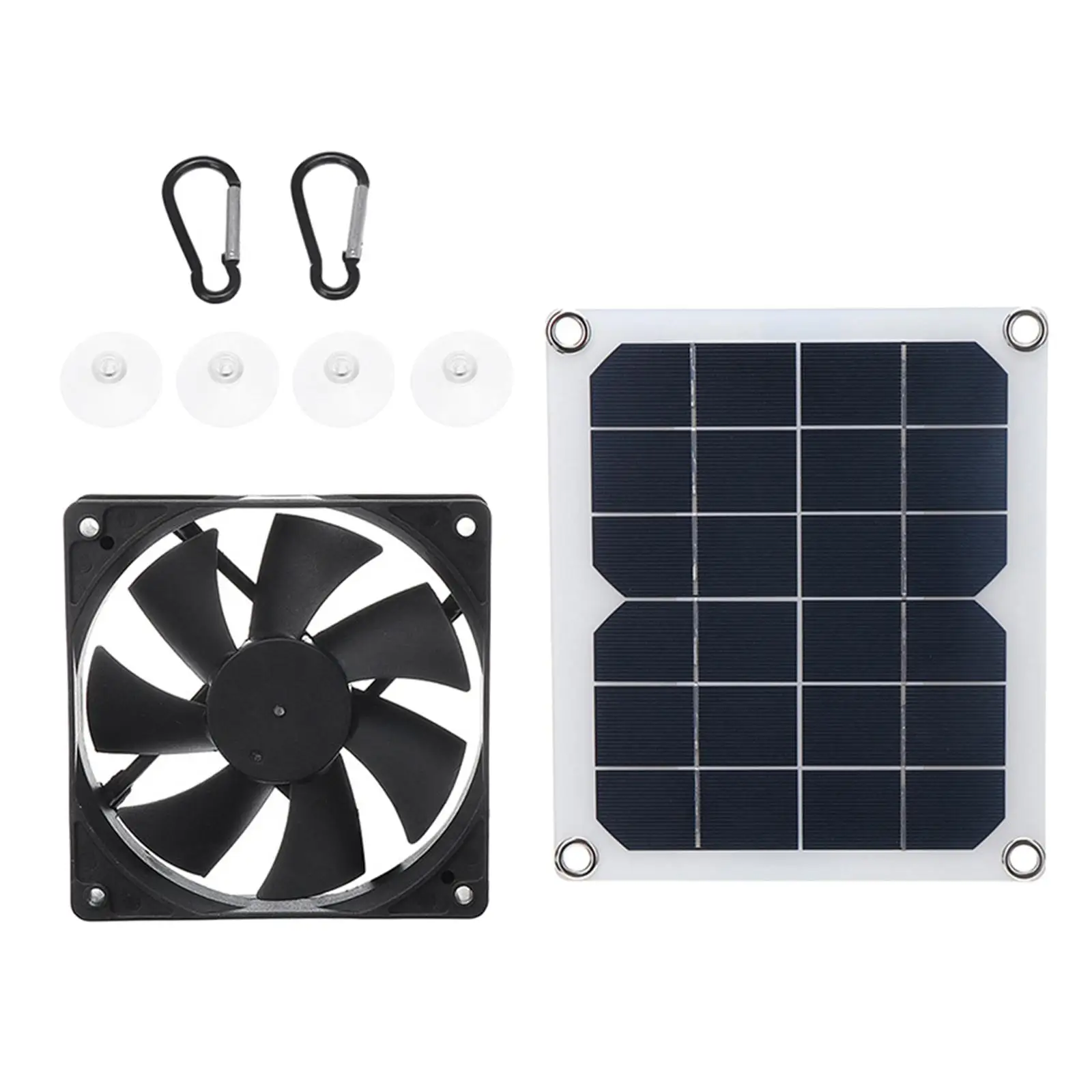 Small Solar Power Panel Exhaust Fan Portable Lightweight 6V for Garage RV