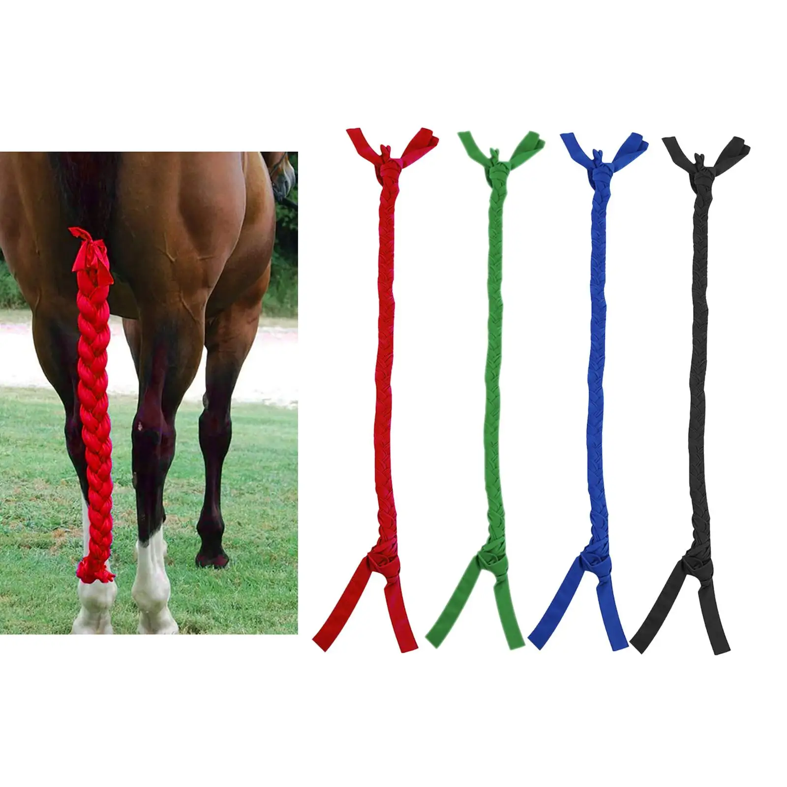 Equestrian Horse Waterproof Tail Bag 3 Tube Horse Care Horse Tail Braid Solids Horse Tail Decoration Accessories