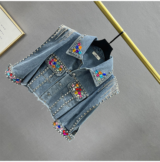 Gbyxty Fashion Diamond Beaded Crown Denim Suit Women Long Puff Sleeve  Tassel Denim Jacket And Jeans 2 Piece Set Outfit Zl1070 - Pant Sets -  AliExpress