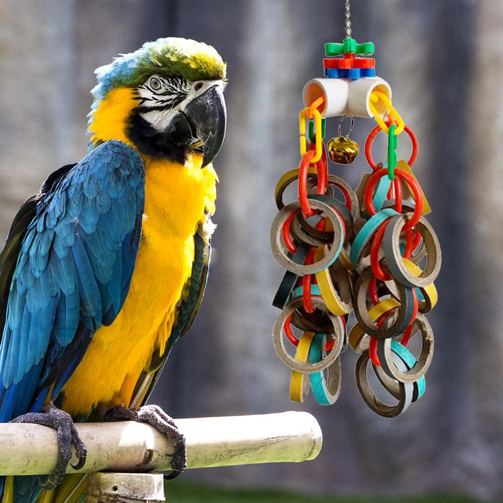 Parrot Toy Paper Chew Tearing Perch Shredding Toy for Macaws