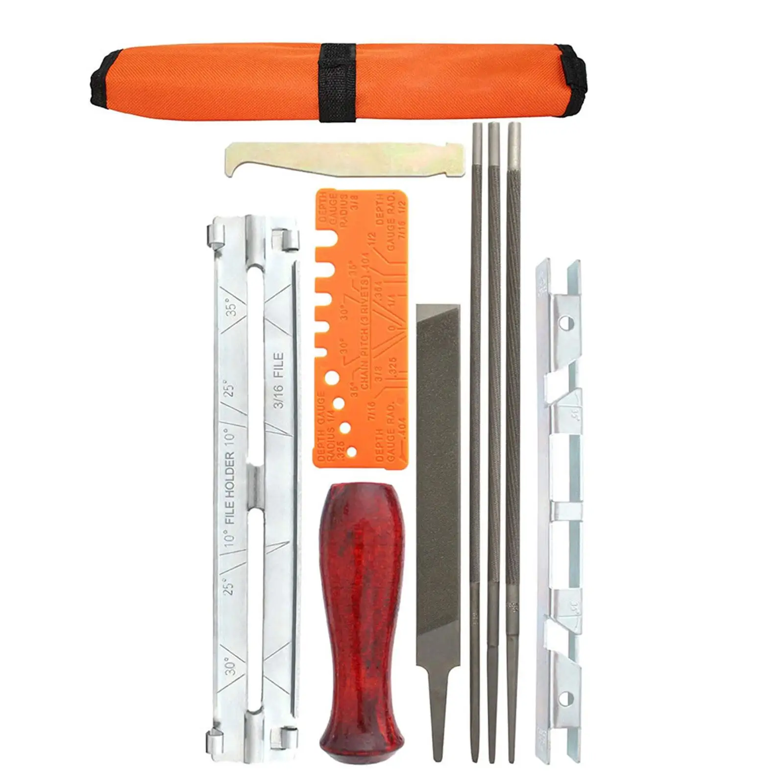 10 Pieces Chainsaw Sharpener File Set Contains 5/32