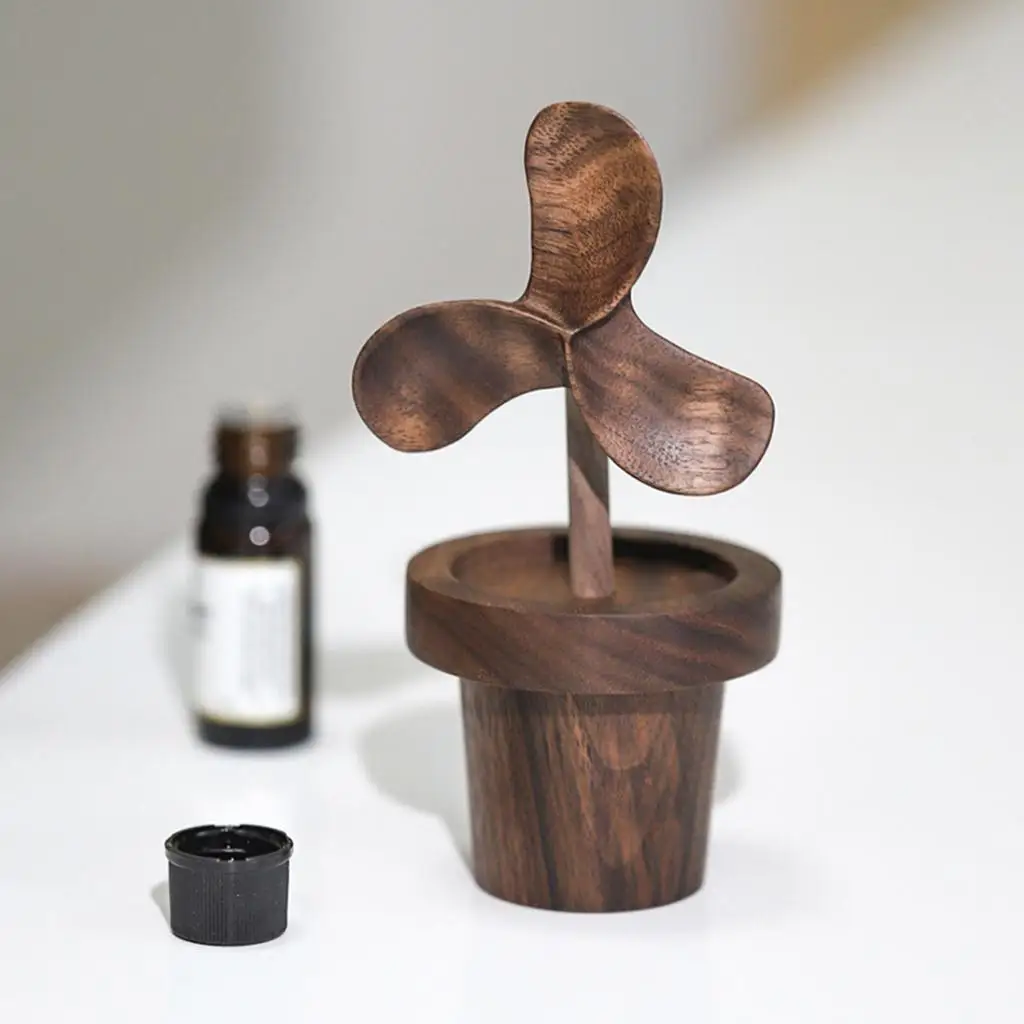 Creative Windmill Essential  Wood, Wooden Diffuser Bottle, Indoor  Essential , Fragrance Keeping Wood