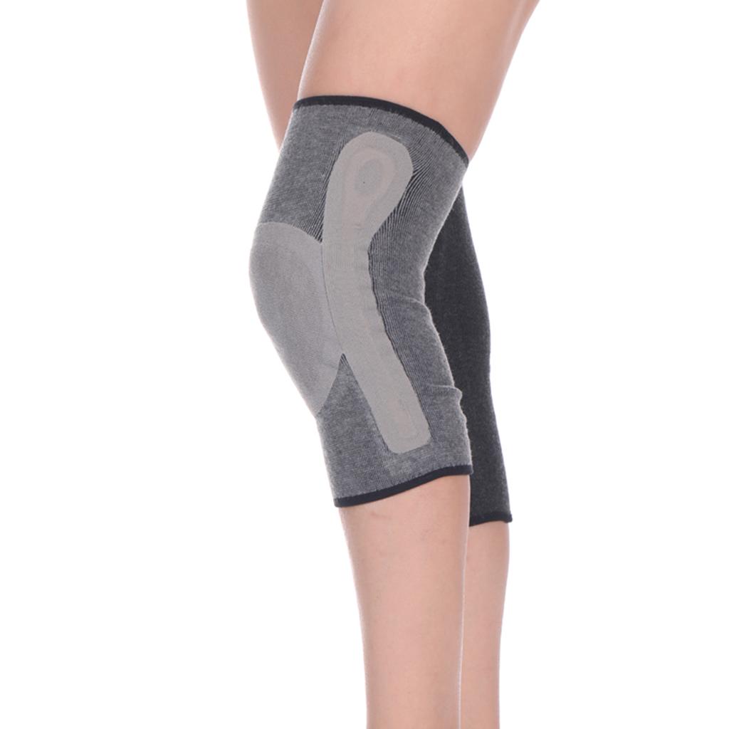 Compression Knee Brace Sleeves Warmer Black for Cycling Basketball Gym Mountain