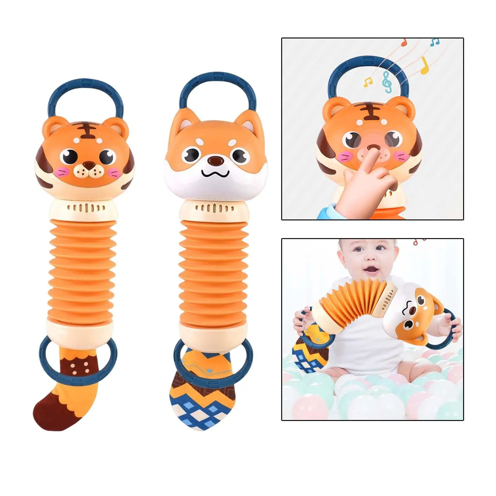 Accordion Toy Rattles Toys Developmental Hand Grip Educational Sensory Toy Soft