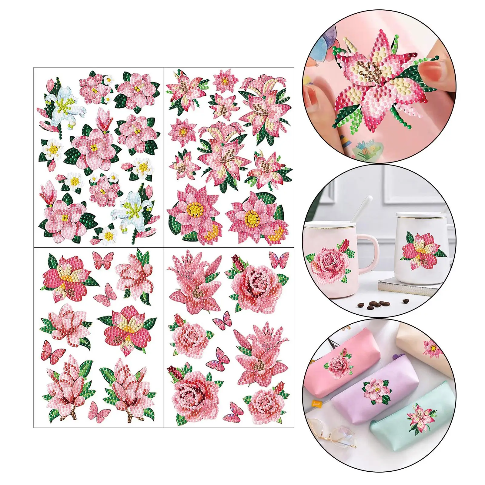 5D DIY Diamond Painting Stickers Set Supply Embroidery Kit Gift for Birthday Kids