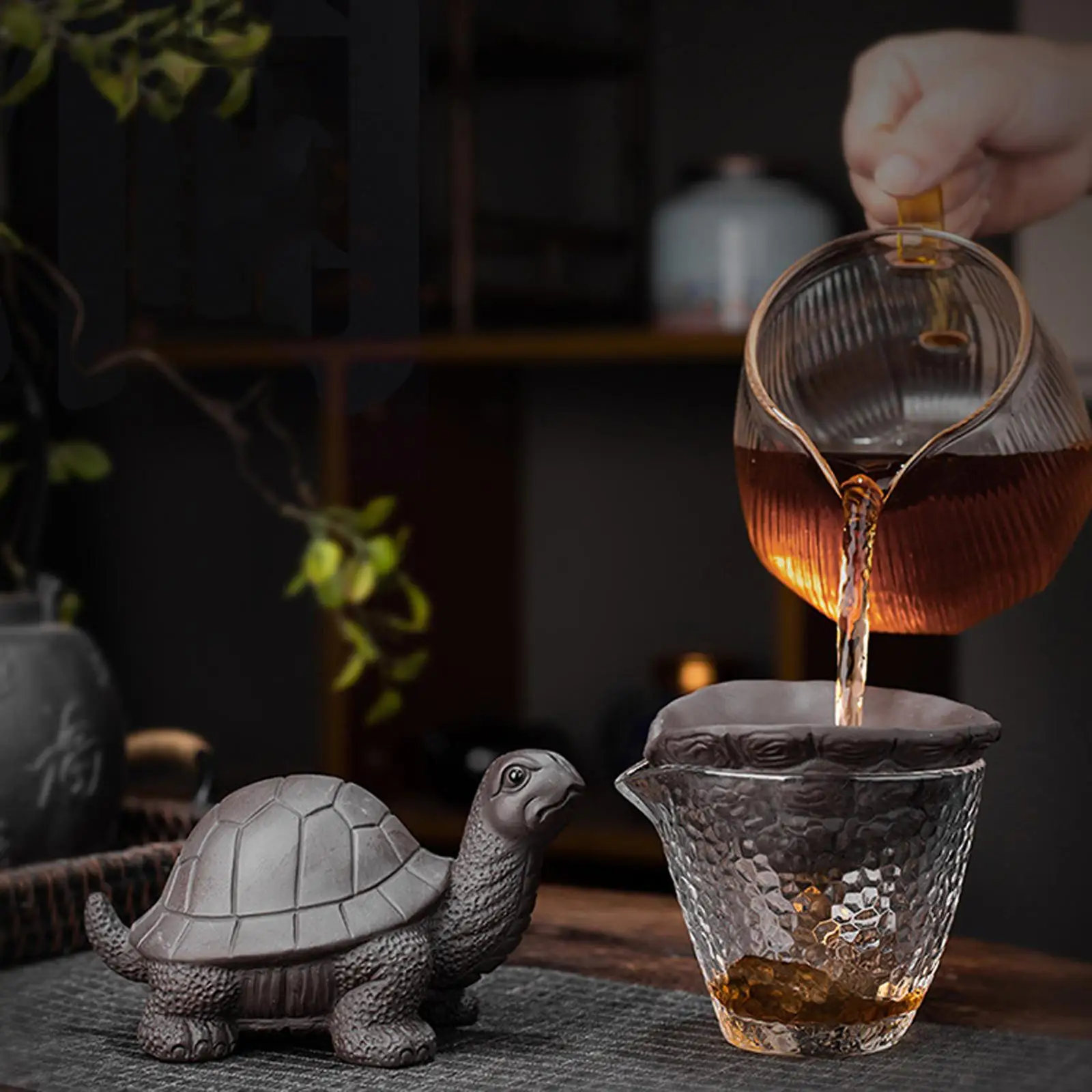 Chinese turtle Ornament Tea Strainer Well Crafted Decorative Crafts Statue for Tabletop Desktop Dining Room