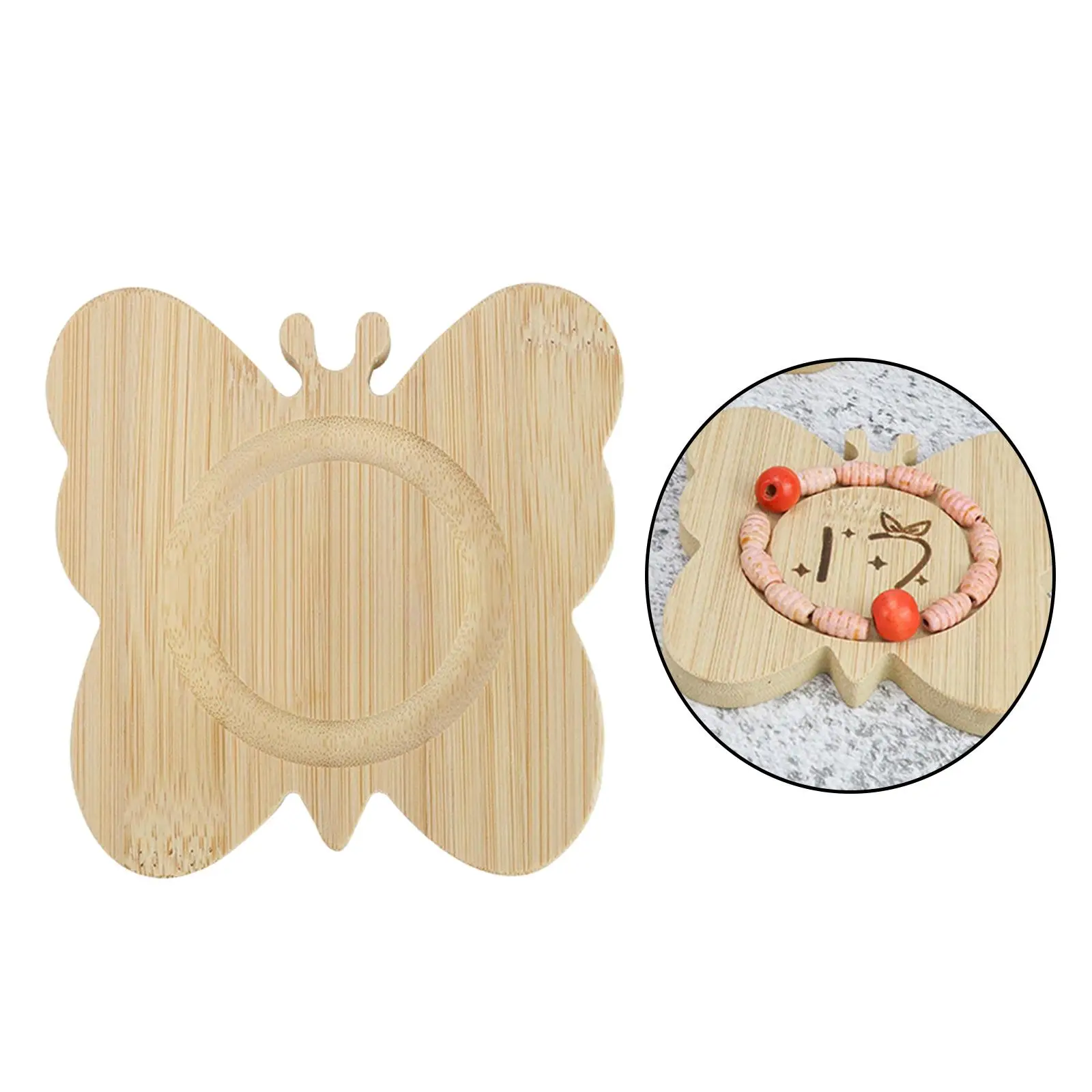 Wooden Jewelry Tray Jewelry Storage Butterfly Shaped 12cm Holder Multifunctional Showcase Show Bracelets Tray Bead Pendant Tray